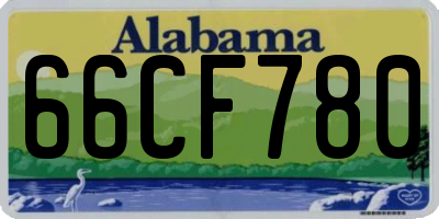 AL license plate 66CF780