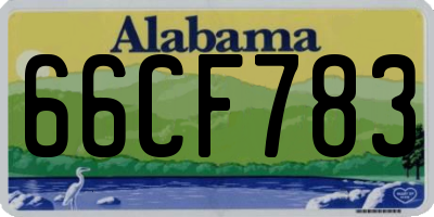 AL license plate 66CF783