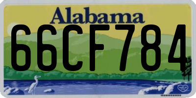 AL license plate 66CF784