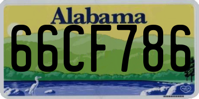 AL license plate 66CF786