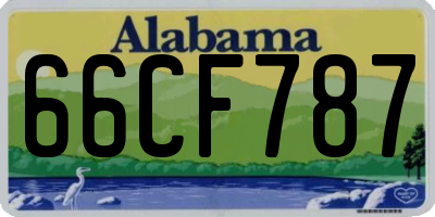 AL license plate 66CF787