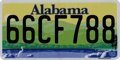 AL license plate 66CF788