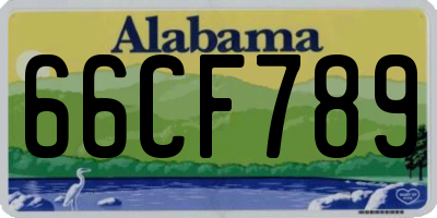 AL license plate 66CF789