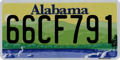 AL license plate 66CF791