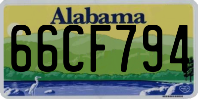 AL license plate 66CF794