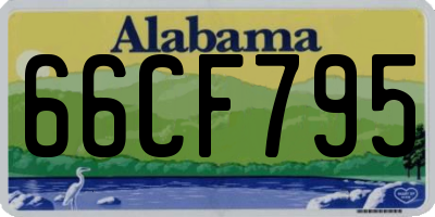 AL license plate 66CF795