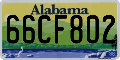 AL license plate 66CF802
