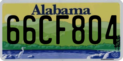 AL license plate 66CF804