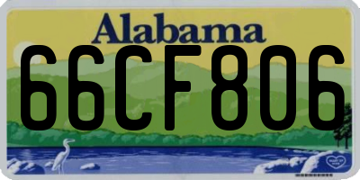 AL license plate 66CF806