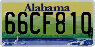 AL license plate 66CF810