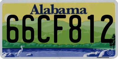 AL license plate 66CF812