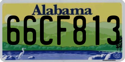 AL license plate 66CF813