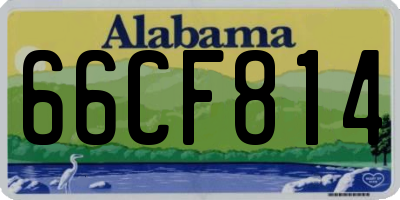 AL license plate 66CF814