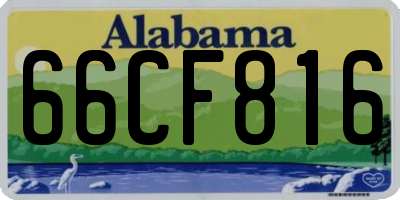 AL license plate 66CF816