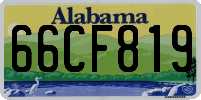 AL license plate 66CF819