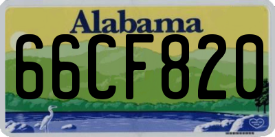 AL license plate 66CF820