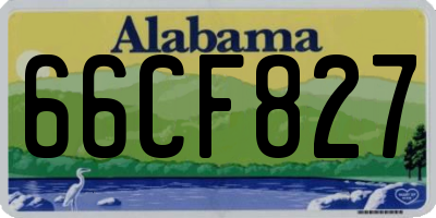 AL license plate 66CF827