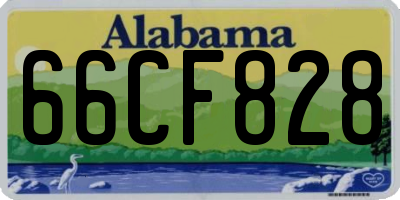 AL license plate 66CF828