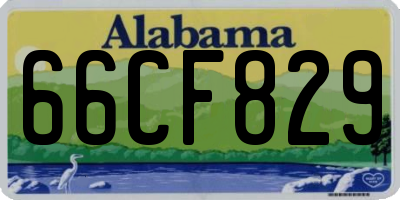 AL license plate 66CF829