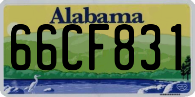 AL license plate 66CF831