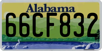 AL license plate 66CF832