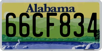 AL license plate 66CF834