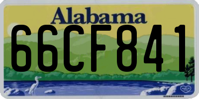 AL license plate 66CF841