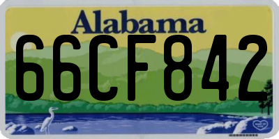 AL license plate 66CF842