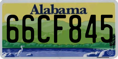 AL license plate 66CF845