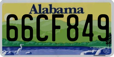 AL license plate 66CF849