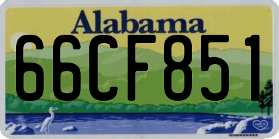 AL license plate 66CF851