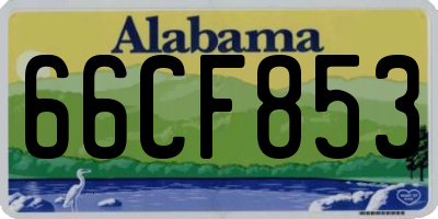 AL license plate 66CF853