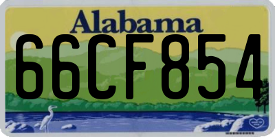 AL license plate 66CF854