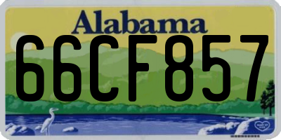 AL license plate 66CF857