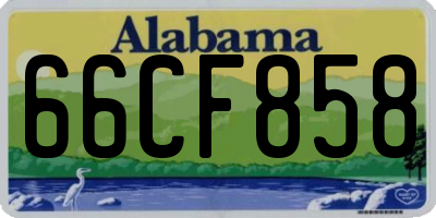 AL license plate 66CF858