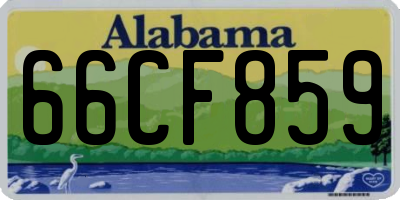 AL license plate 66CF859
