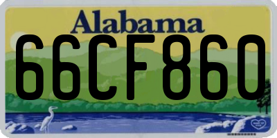 AL license plate 66CF860