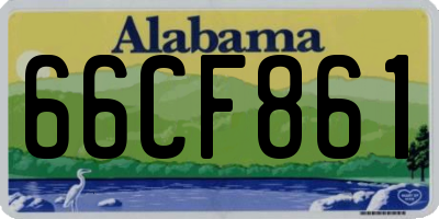 AL license plate 66CF861