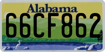 AL license plate 66CF862