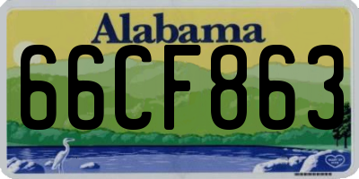 AL license plate 66CF863