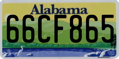 AL license plate 66CF865