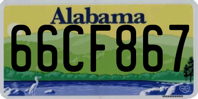 AL license plate 66CF867
