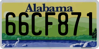 AL license plate 66CF871