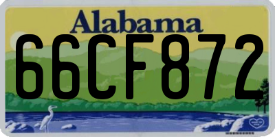AL license plate 66CF872