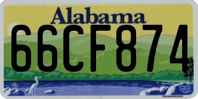 AL license plate 66CF874