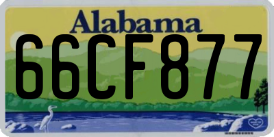 AL license plate 66CF877