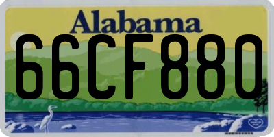 AL license plate 66CF880