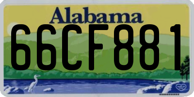 AL license plate 66CF881