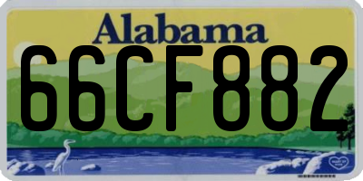 AL license plate 66CF882