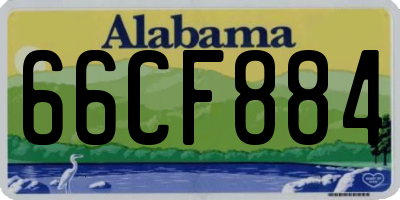 AL license plate 66CF884